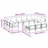vidaXL Градински Софа Комплект с възглавница 13 pcs Черно Стомана