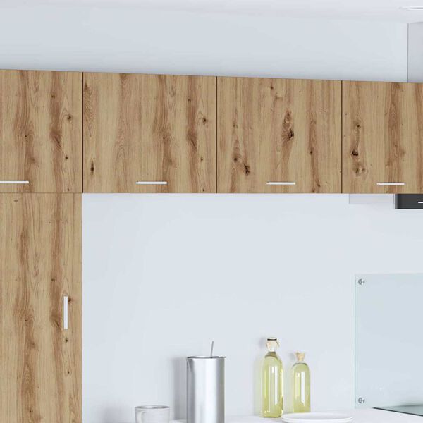 vidaXL Висящ шкаф 2 pcs Занаятчийски дъб и бяло 50 x 31 x 40 см