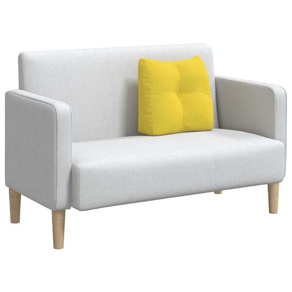 vidaXL Възглавница за гръб Светло жълто 45 x 24 x 50 см текстил