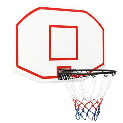 vidaXL Баскетболно табло, бяло, 109x71x3 см, полиетилен