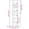vidaXL Висок шкаф Черния дъб 40 х 42,5 х 185 см