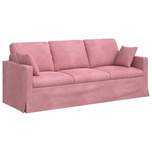vidaXL Диван Розово 198 x 78 x 80 см Кадифе