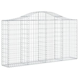 vidaXL Дъговидна габионна кошница 200x30x100/120 см поцинковано желязо