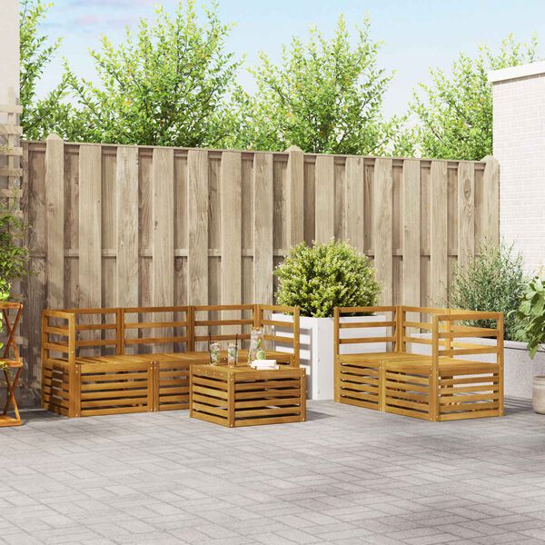 vidaXL Комплекти дивани Солидно акациево дърво