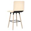 vidaXL Бар табуретки, 2 бр, кремави, текстил