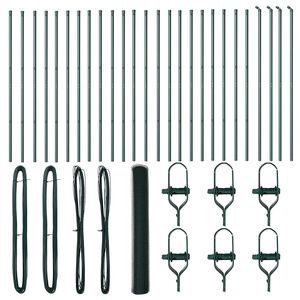 vidaXL Стълб за ограда. Зелен