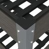 vidaXL Градинска повдигната леха с рафт, сива, 100x50x75 см, WPC