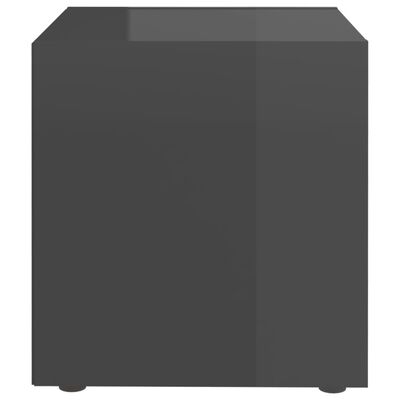 vidaXL ТВ шкаф, сив гланц, 37x35x37 см, ПДЧ