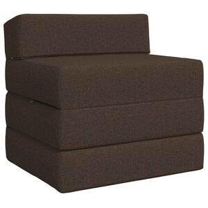 vidaXL Сгъваем диван легло Таупе 200 x 70 x 15 см Текстил
