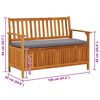 vidaXL Градинска пейка за съхранение, 120 cм, акация масив