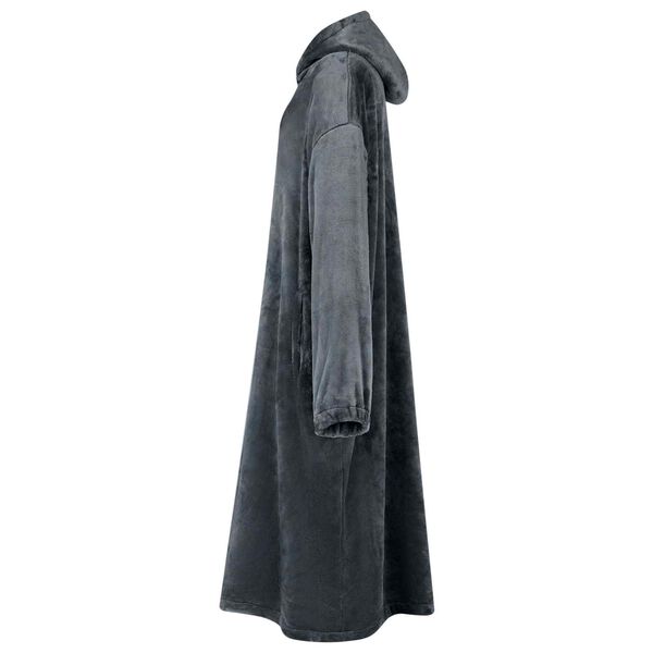 vidaXL Одеяло с качулка Морски син m Фланела