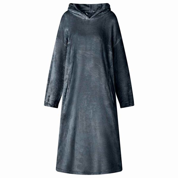 vidaXL Одеяло с качулка Морски син m Фланела