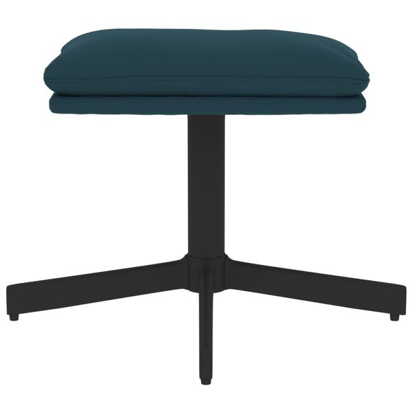 vidaXL Табуретка, синя, 60x60x36 см, кадифе