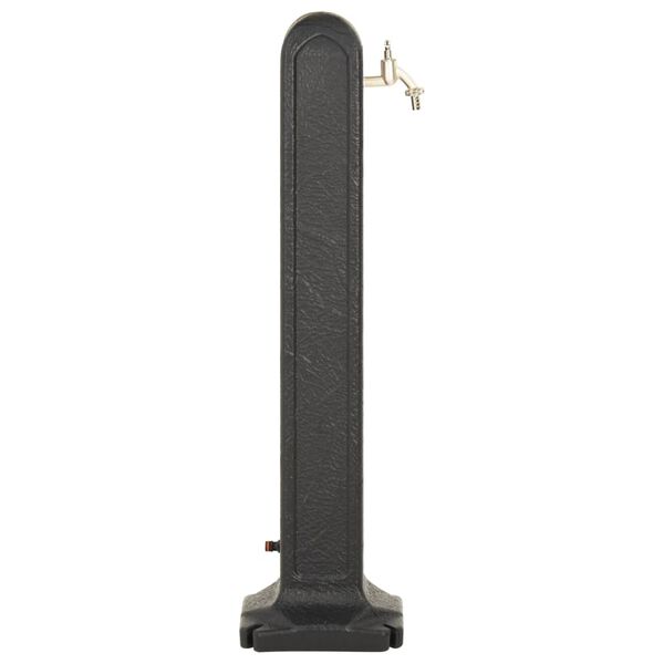 vidaXL Градински резервоар с кран, антрацит, имитация на камък