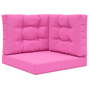 vidaXL Възглавница за диван на открито 3 pcs Розово Полиестер