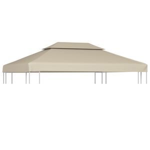 vidaXL Покривало за шатра, резервно, 310 г/м&sup2;, бежово, 3х4 м