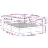 vidaXL Легло с етажерка за книги, без матрак, 140x200 см, бор масив