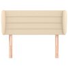 vidaXL Горна табла за легло с уши, кремава, 103x23x78/88 см, плат