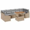 vidaXL Градински Софа Комплект със съхранение 8 pcs Бежов и Светло Сив