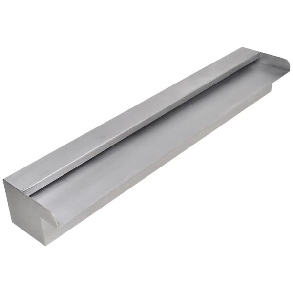 vidaXL Правоъгълен фонтан за басейн, неръждаема стомана, 60 см