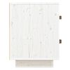 vidaXL Нощно шкафче, бяло, 40x34x45 см, борово дърво масив