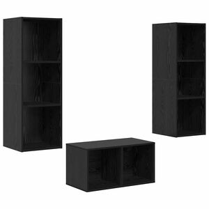 vidaXL Комплект ТВ шкаф 37 x 37 x 107 см Черния дъб