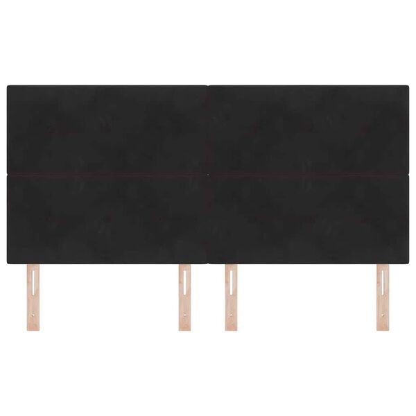 vidaXL Облегалка за глава с таблото Черно 180 cm Изкуствена