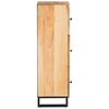 vidaXL Висок шкаф с врата Кафяво 90 x 33 x 75 см Солидно мангово дърво