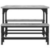 vidaXL Кафе маса, сив сонома, 100x50,5x40 см, инженерно дърво
