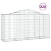 vidaXL Габионни кошници арка 20 бр 200x50x100/120см поцинковано желязо