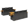vidaXL Patio Sofa Set 6-местни Black