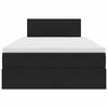 vidaXL Легло с място за съхранение с матрак Черно 120 x 190 cm Кадифе