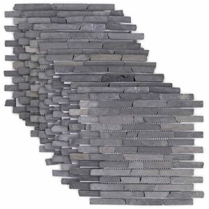 vidaXL Мозайка плочки Сиво 30 x 30 cm Мрамор
