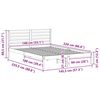 vidaXL Рамка за легло с таблото Кафяво с восъчно покритие 140 x 220 cm