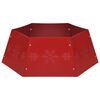 vidaXL Пола за коледна елха, червена, &Oslash;68x25 см