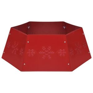 vidaXL Пола за коледна елха, червена, &Oslash;68x25 см