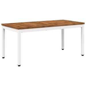 vidaXL Масичка за кафе Естествено и бяло 50 x 100,5 x 45 см