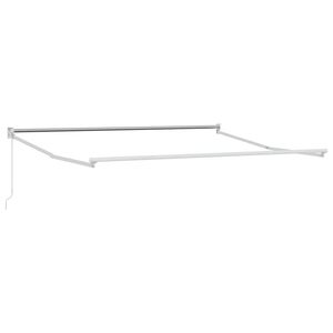 vidaXL Разтегателна рамка за сенник Бял 300 x 250 cm Алуминий