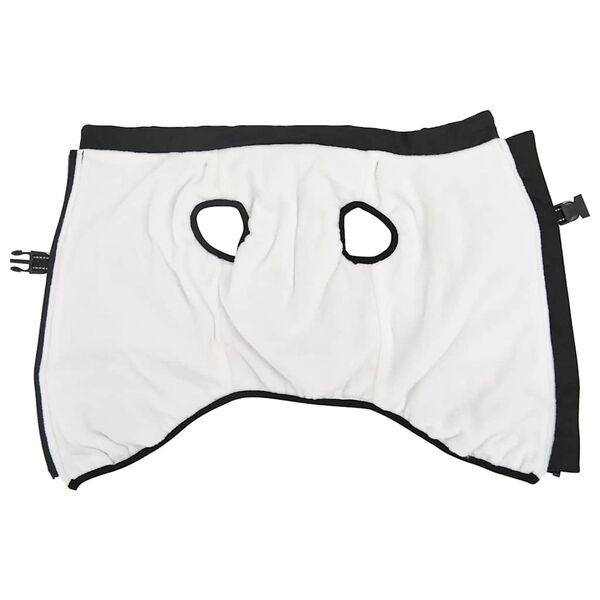 vidaXL Кучешко палто с ремък Водоустойчиво светлоотразително черно L68