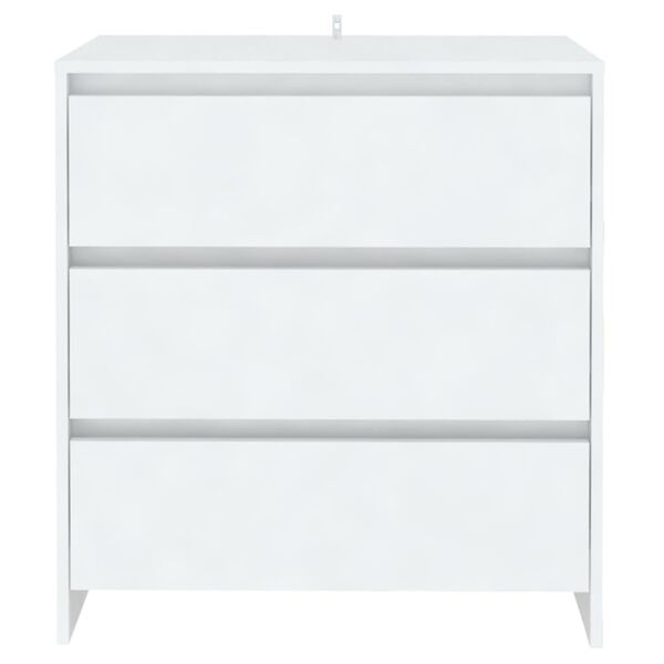 vidaXL Сайдборд, бял, 70x41x75 см, инженерно дърво