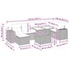 vidaXL Градински диван с възглавници, 8 части, бежов полиратан