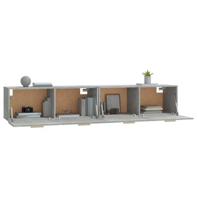 vidaXL Стенни шкафове 2 бр бетонно сиви 100x36,5x35 см инженерно дърво