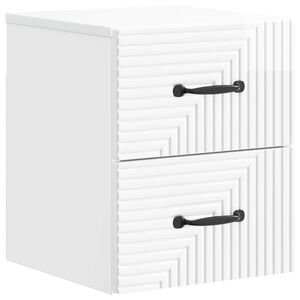 vidaXL Спален шкаф с монтаж на стена Бял гланц 34,5 x 33 x 40 см