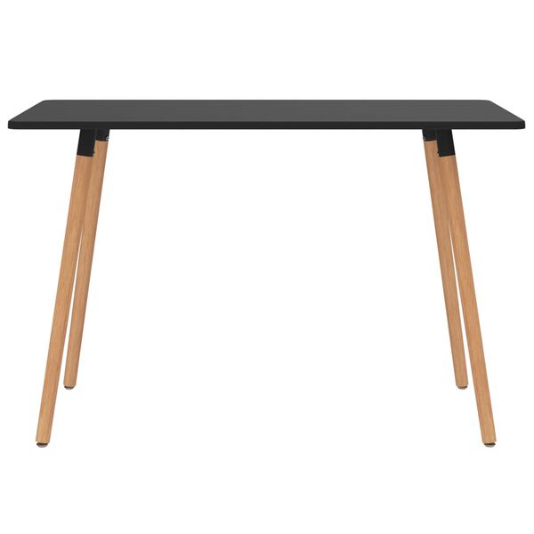 vidaXL Трапезен комплект от 5 части, черен