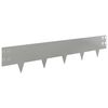 vidaXL Ограда за трева 20 pcs 100 x 20 cm Стомана Сребристо