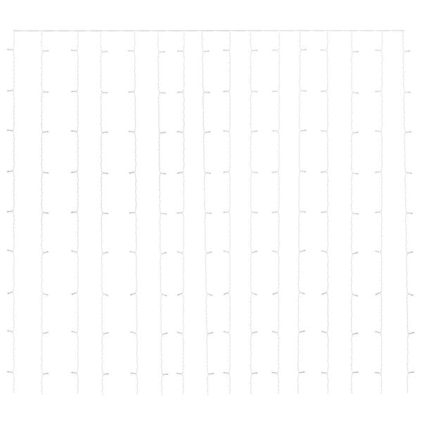 vidaXL LED светеща завеса 3х3 м 300 LED синя 8 режима