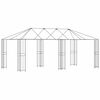 vidaXL Куполна рамка без платно 6 x 3 m Черно Стомана