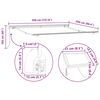 vidaXL Сгъваем навес Бежово 350 x 250 cm Текстил и стомана