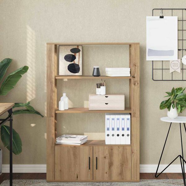 vidaXL Служебен шкаф дъб артизан 30 x 80 x 119.5 см Инженерно дърво