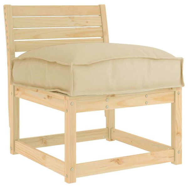 vidaXL Възглавница Бежово 60 x 40 x 8 см Оксфордска тъкан